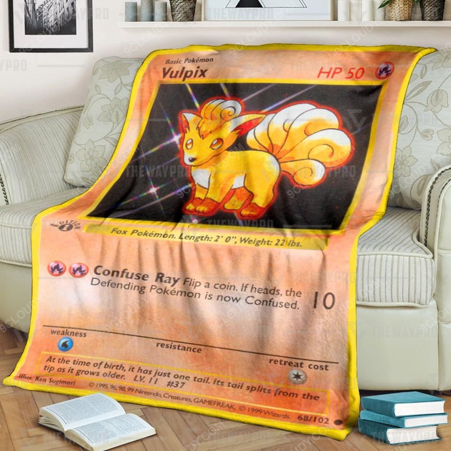 Anime Pokemon Vulpix Full Print Soft Blanket Anime Pokemon Vulpix Full Print Soft Blanket