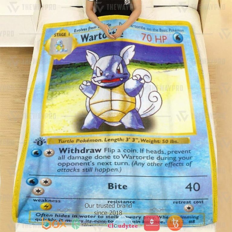 Anime-Pokemon-Wartortle-1St-Edition-Soft-Blanket-1