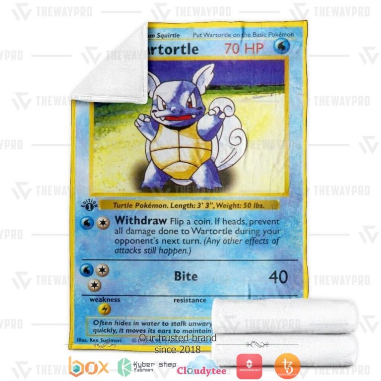 Anime-Pokemon-Wartortle-1St-Edition-Soft-Blanket-2