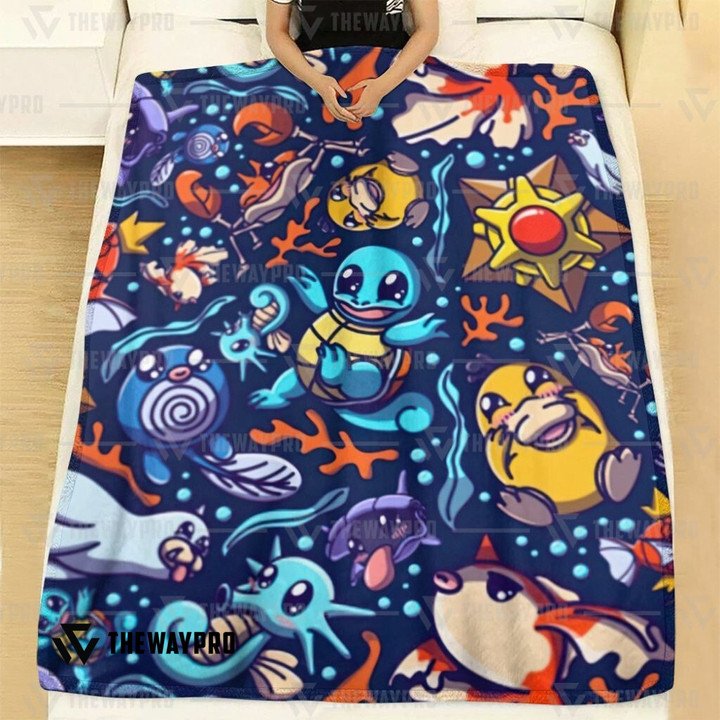 Anime-Pokemon-Water-Custom-Soft-Blanket-1