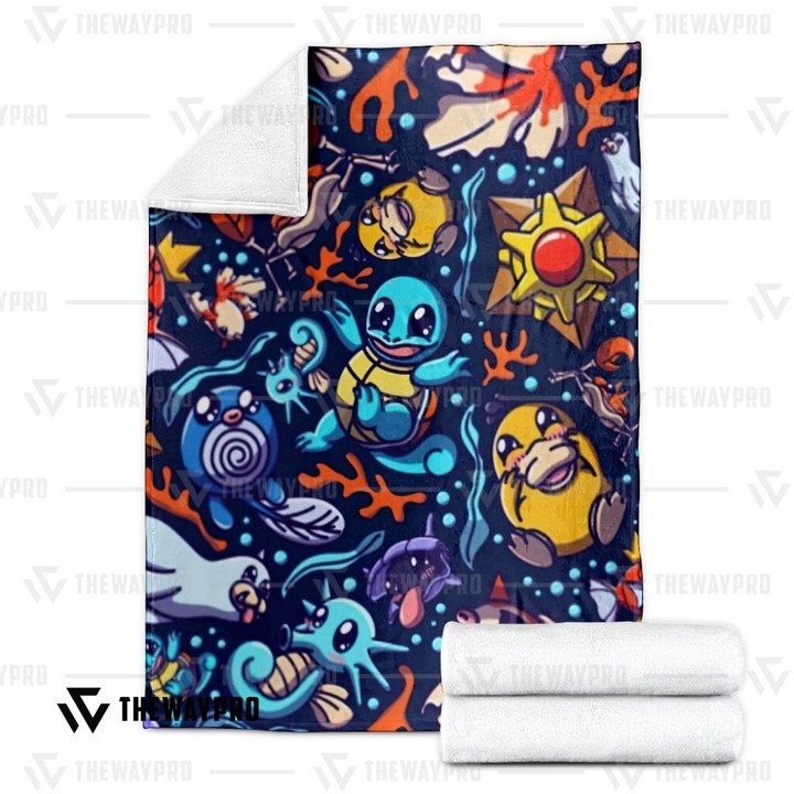 Anime-Pokemon-Water-Custom-Soft-Blanket-2