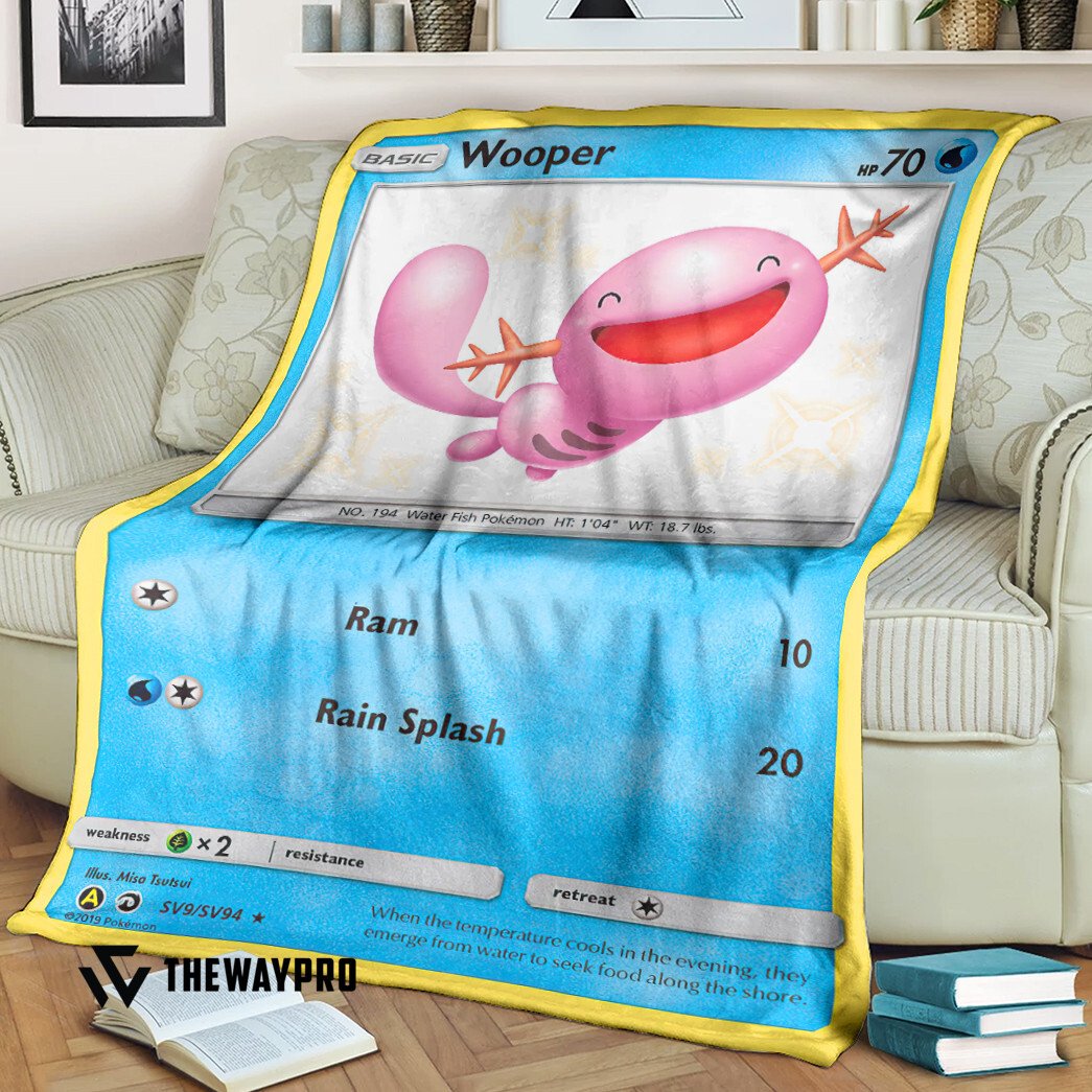 Anime Pokemon Wooper Dragon Majesty Custom Soft Blanket Anime Pokemon Wooper Dragon Majesty Custom Soft Blanket