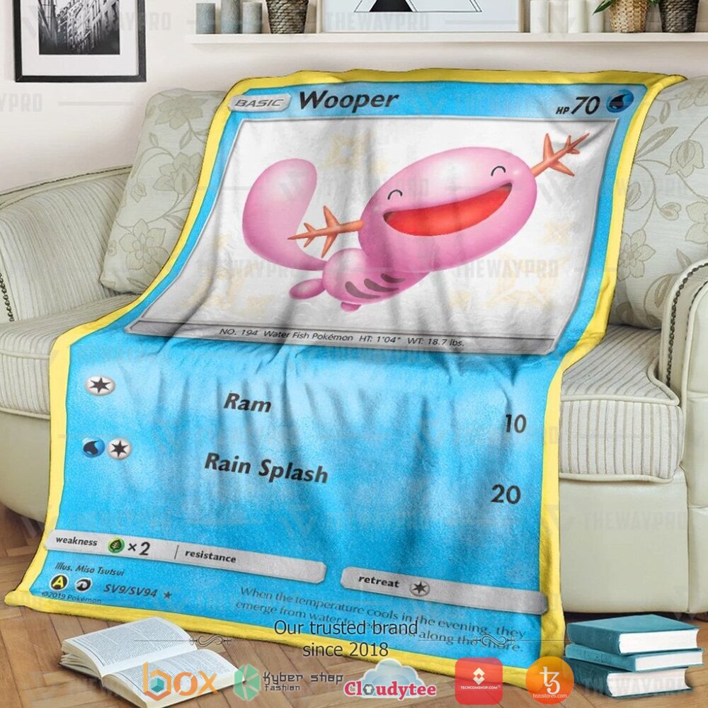 Anime Pokemon Wooper Dragon Majesty Soft Blanket Anime Pokemon Wooper Dragon Majesty Soft Blanket