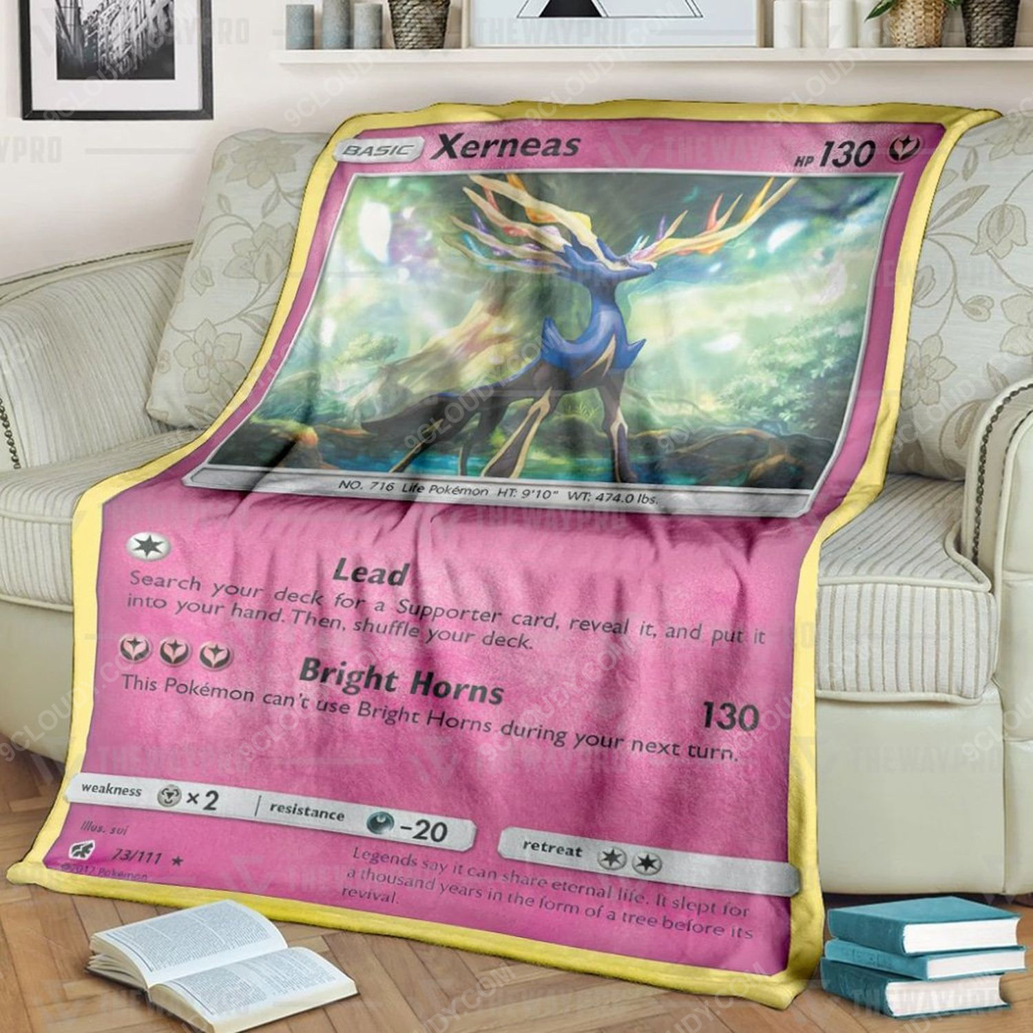 Anime Pokemon Xerneas Full Print Soft Blanket Anime Pokemon Xerneas Full Print Soft Blanket