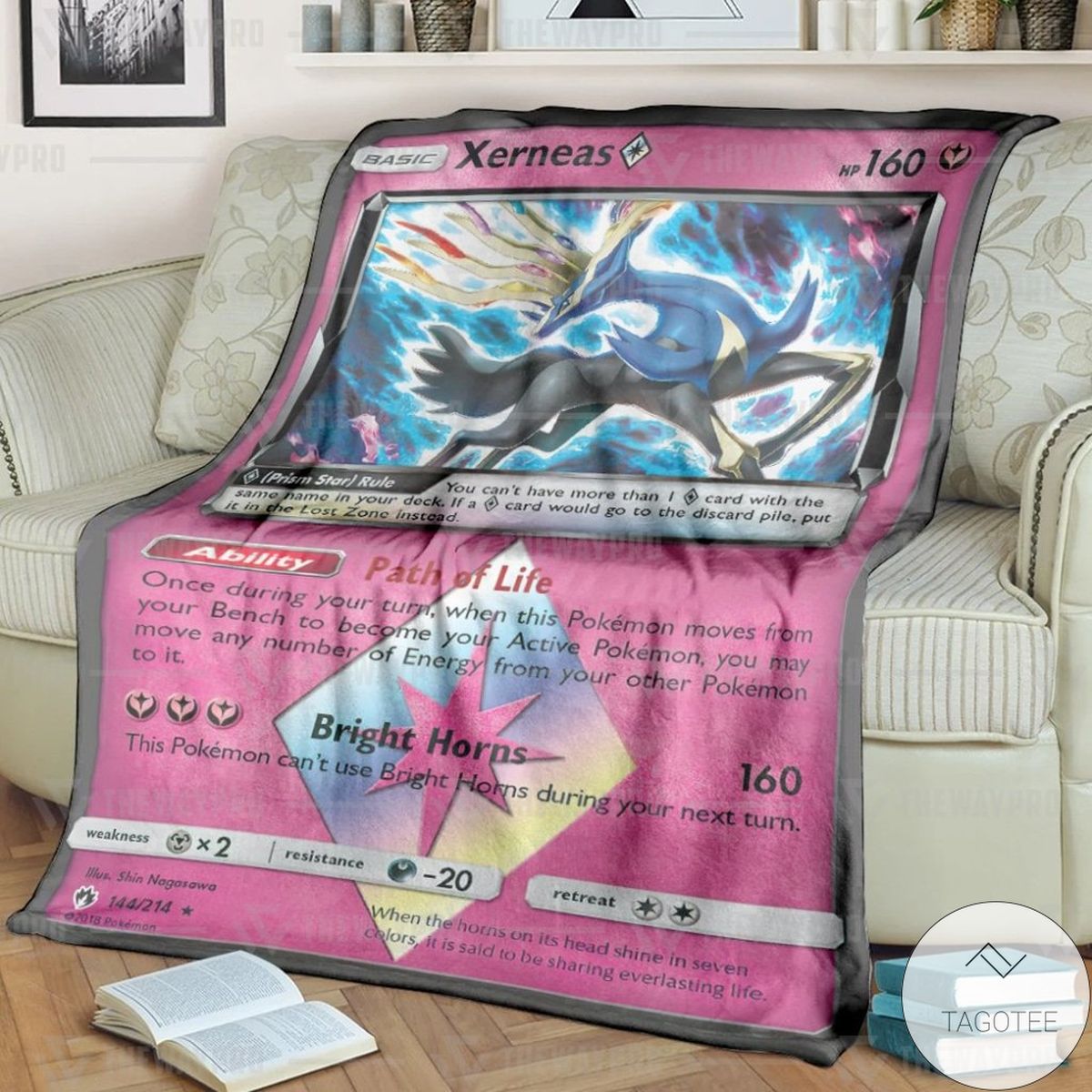 Anime Pokemon Xerneas Prism Star Lost Thunder Custom Blanket Anime Pokemon Xerneas Prism Star Lost Thunder Custom Blanket