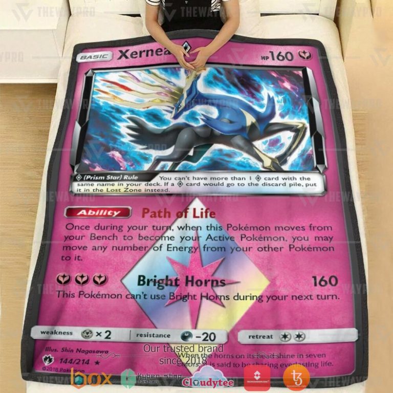 Anime-Pokemon-Xerneas-Prism-Star-Lost-Thunder-Soft-Blanket-1