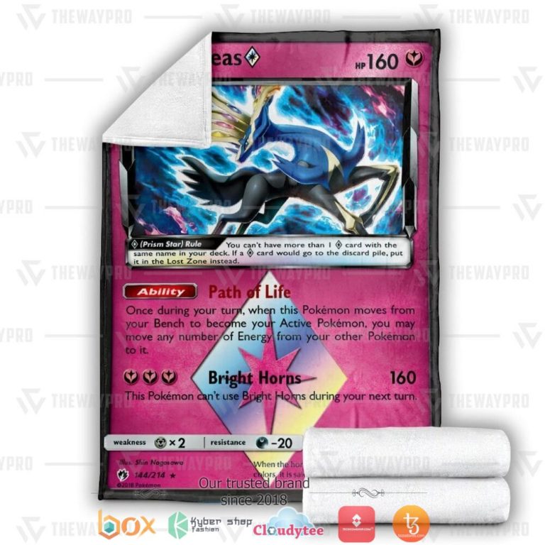 Anime-Pokemon-Xerneas-Prism-Star-Lost-Thunder-Soft-Blanket-2