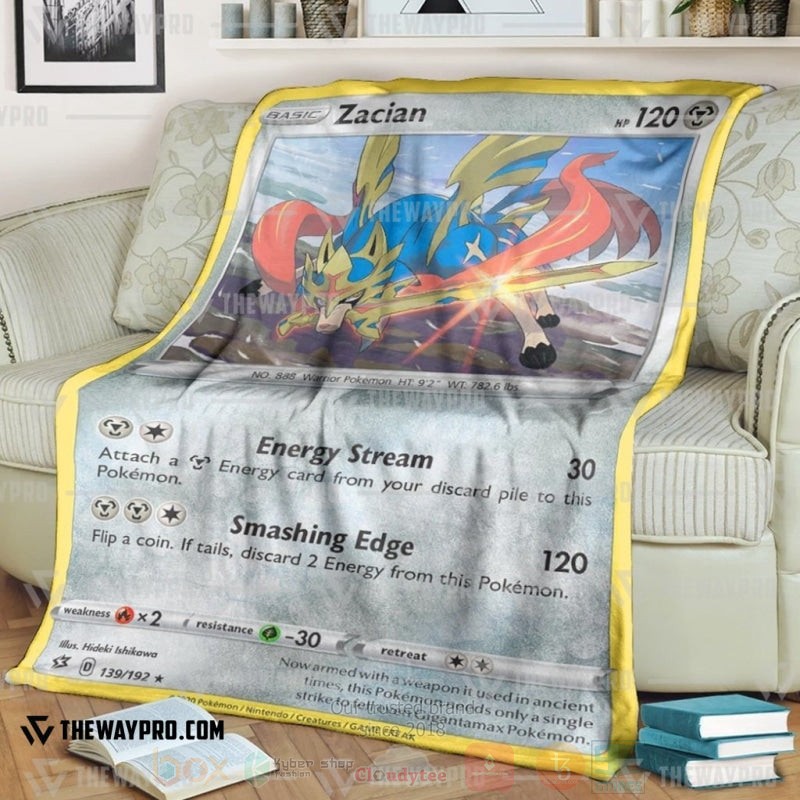 Anime Pokemon Zacian Rebel Clash Blanket Anime Pokemon Zacian Rebel Clash Blanket