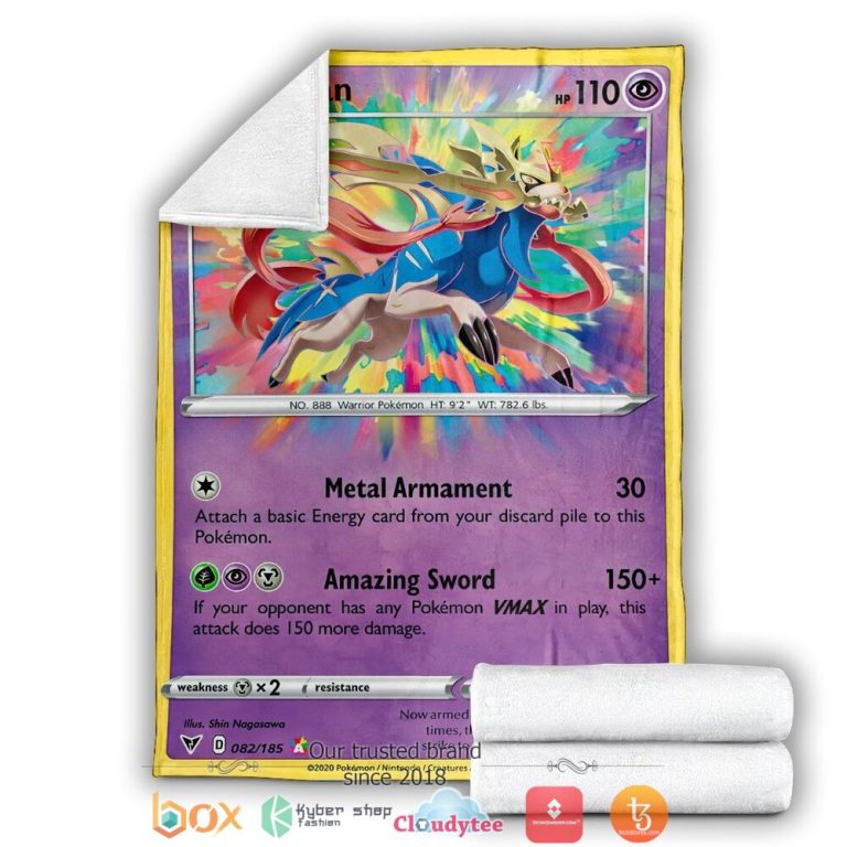 Anime-Pokemon-Zacian-Vivid-Voltage-Soft-Blanket-2