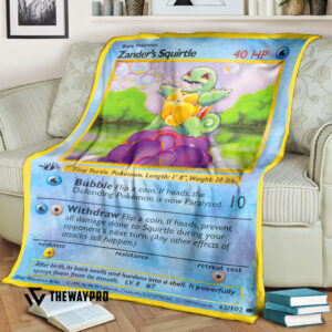 Anime Pokemon Zanders Squirtle First Edition Blanket