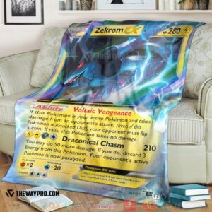Anime Pokemon Zekrom Ex Pokemon Soft Blanket