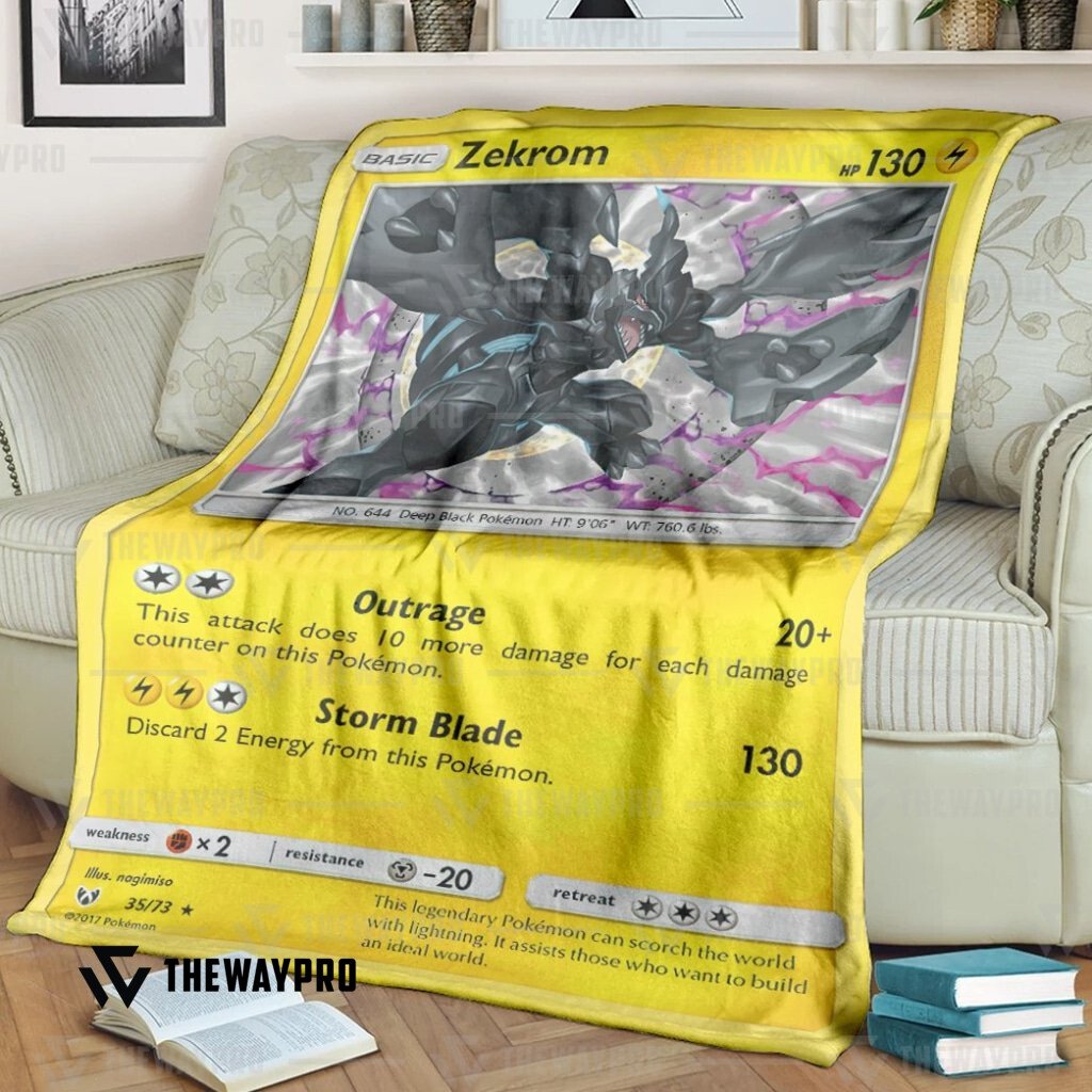 Anime Pokemon Zekrom Shining Legends Blanket 2 Anime Pokemon Zekrom Shining Legends Blanket 2
