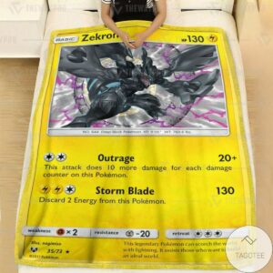 Anime Pokemon Zekrom Shining Legends Custom Blanket