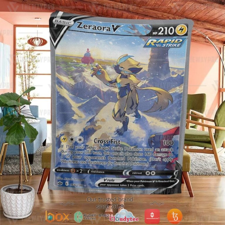 Anime-Pokemon-Zeraora-V-Chilling-Reign-Soft-Blanket-1