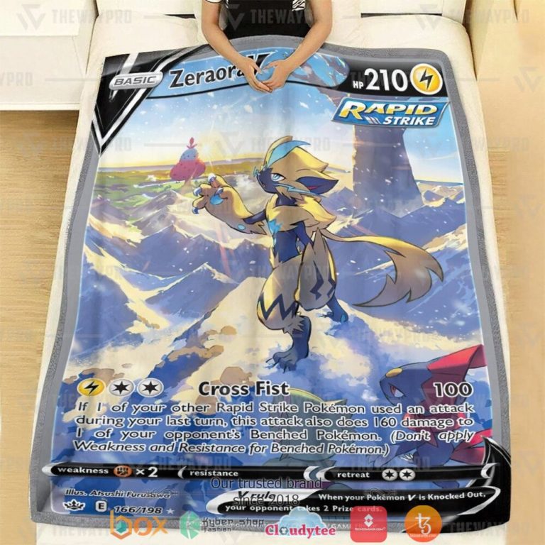 Anime-Pokemon-Zeraora-V-Chilling-Reign-Soft-Blanket-2