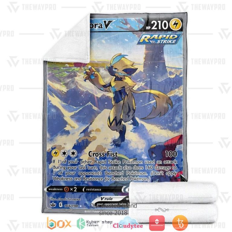 Anime-Pokemon-Zeraora-V-Chilling-Reign-Soft-Blanket-3
