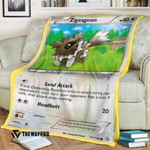 Anime Pokemon Zigzagoon Custom Soft Blanket
