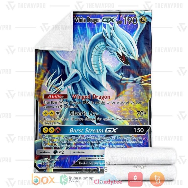 Anime-Ygo-Pkm-Blue-Eyes-White-Dragon-Gx-Custom-Soft-Blanket-2