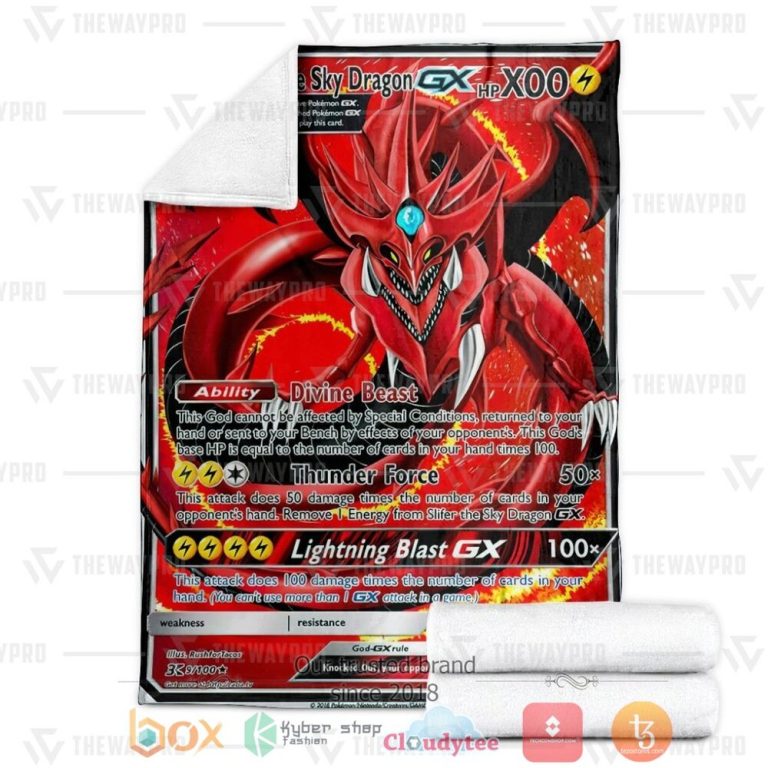 Anime-Ygo-Pkm-Slifer-The-Sky-Dragon-Gx-Custom-Soft-Blanket-2
