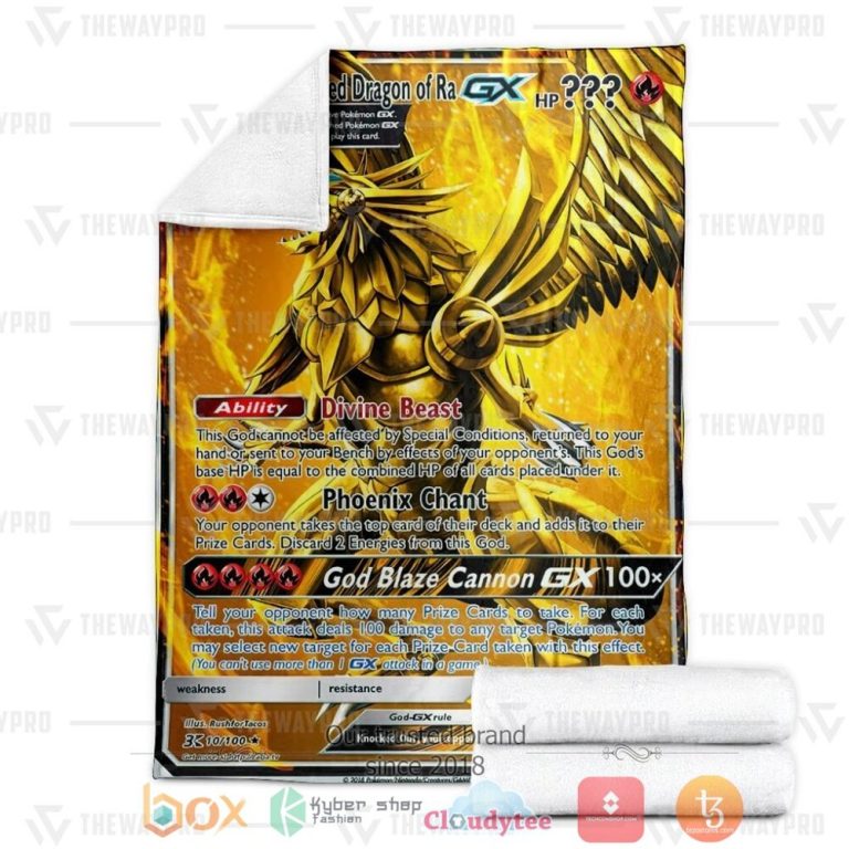 Anime-Ygo-Pkm-The-Winged-Dragon-Of-Ra-Custom-Soft-Blanket-2