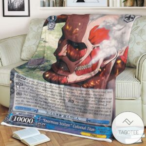 Aot Enormous Statue Colossal Titan Attack On Titan Sherpa Blanket