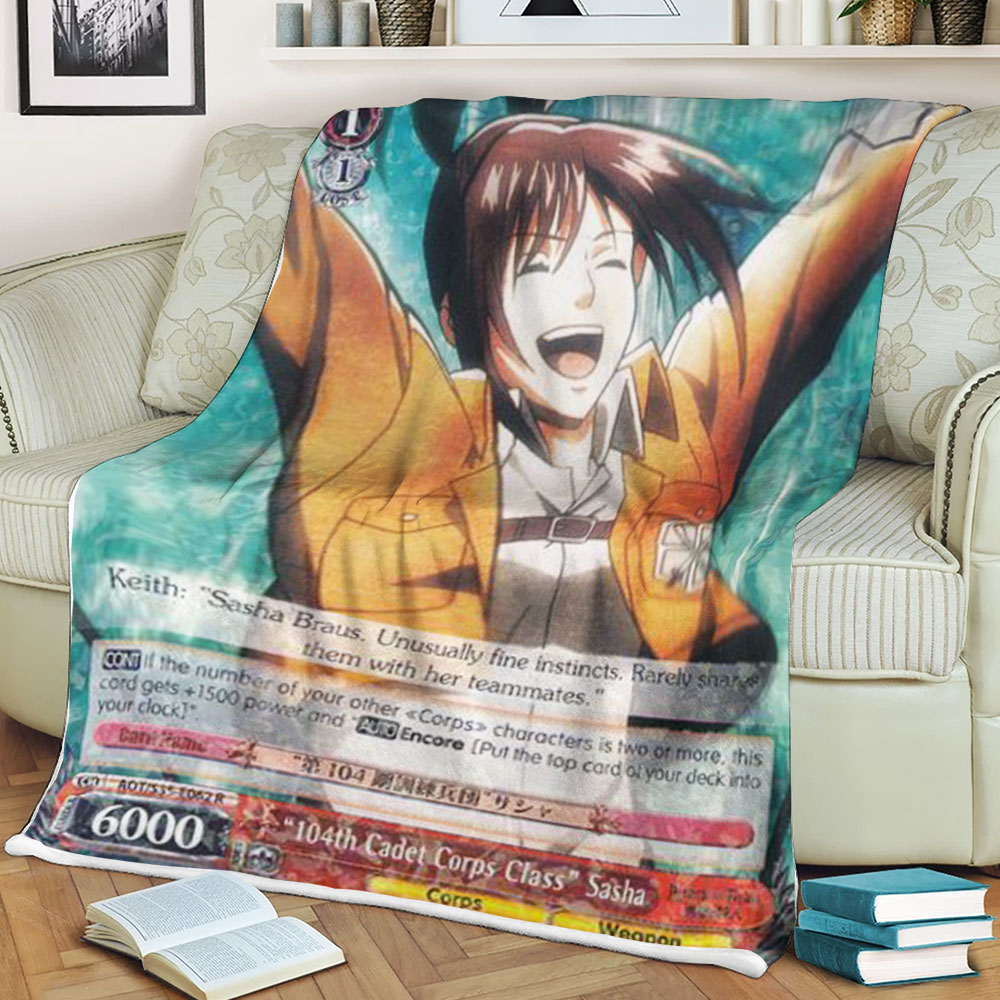 Attack On Titan 104 Th Cadet Corps Class Sasha Sherpa Blanket Attack On Titan 104 Th Cadet Corps Class Sasha Sherpa Blanket