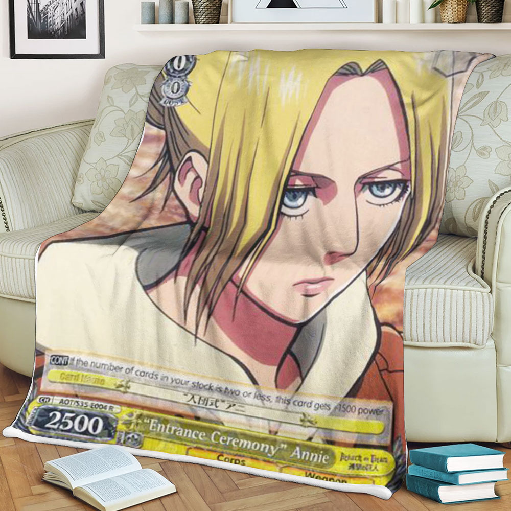 Attack On Titan Entrance Ceremony Annie Sherpa Blanket Attack On Titan Entrance Ceremony Annie Sherpa Blanket