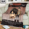 Attack On Titan Eren Card Sherpa Blanket
