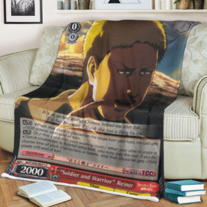 Attack On Titan Soldier And Warrior Reiner Sherpa Blanket
