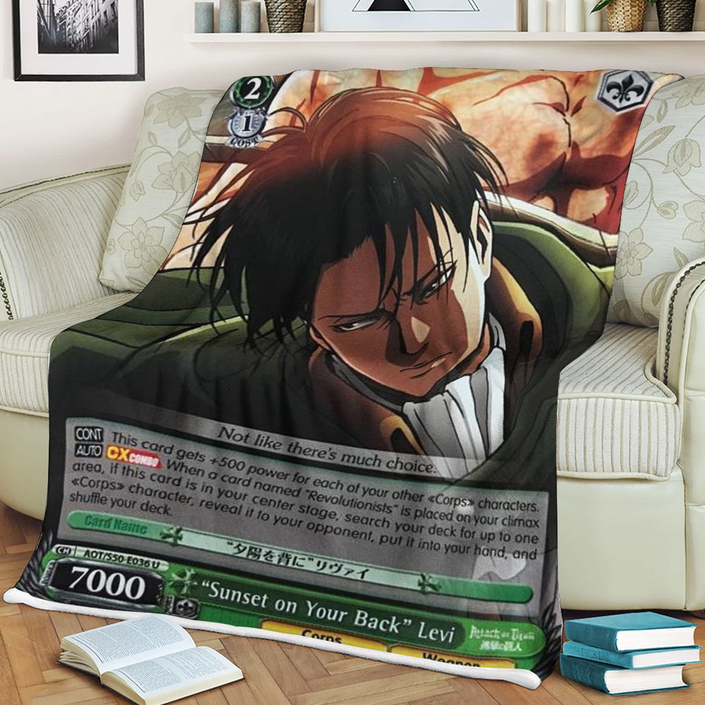 Attack On Titan Sunseton Your Back Levi Blanket Attack On Titan Sunseton Your Back Levi Blanket