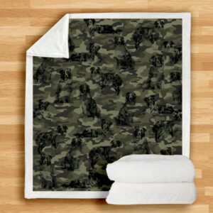 Australian Shepherd Camo Blanket