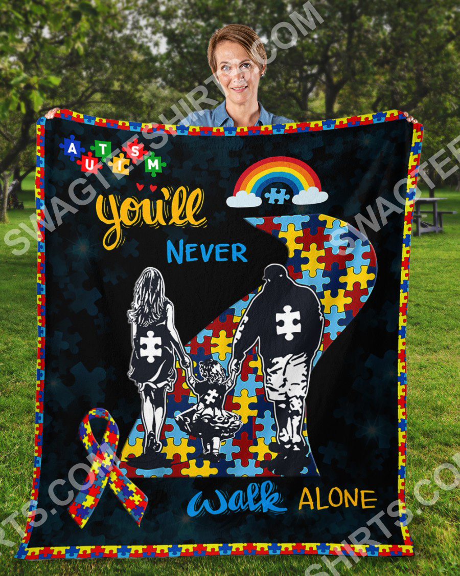 Autism Awareness Youll Never Walk Alone Blanket Autism Awareness Youll Never Walk Alone Blanket
