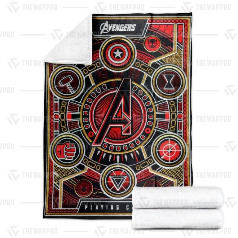 Avengers-Playing-Card-Red-Blanket-2