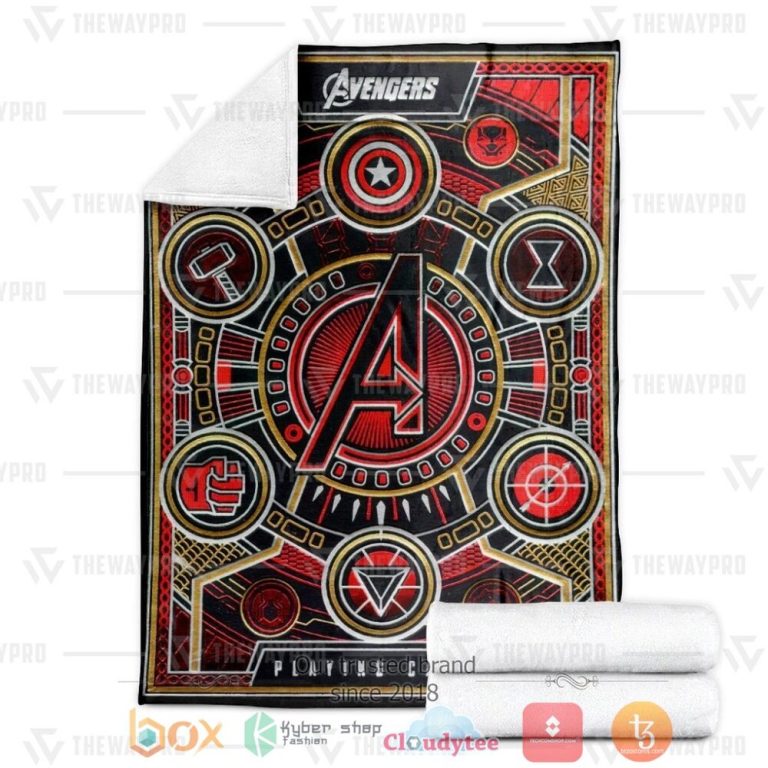Avengers-Playing-Card-Red-Custom-Soft-Blanket-2