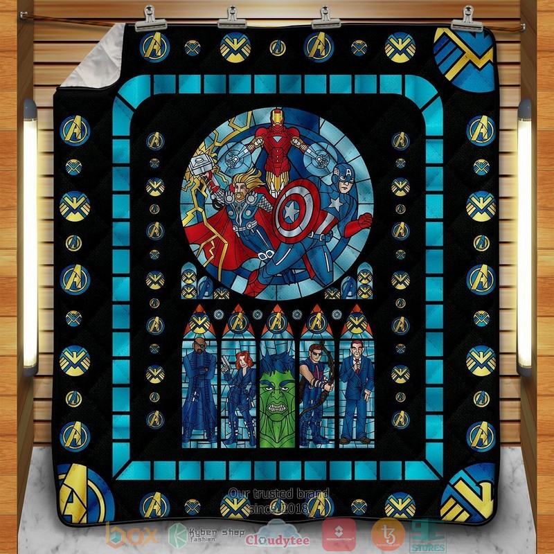 Avengers Stained Glass Quilt Blanket Avengers Stained Glass Quilt Blanket