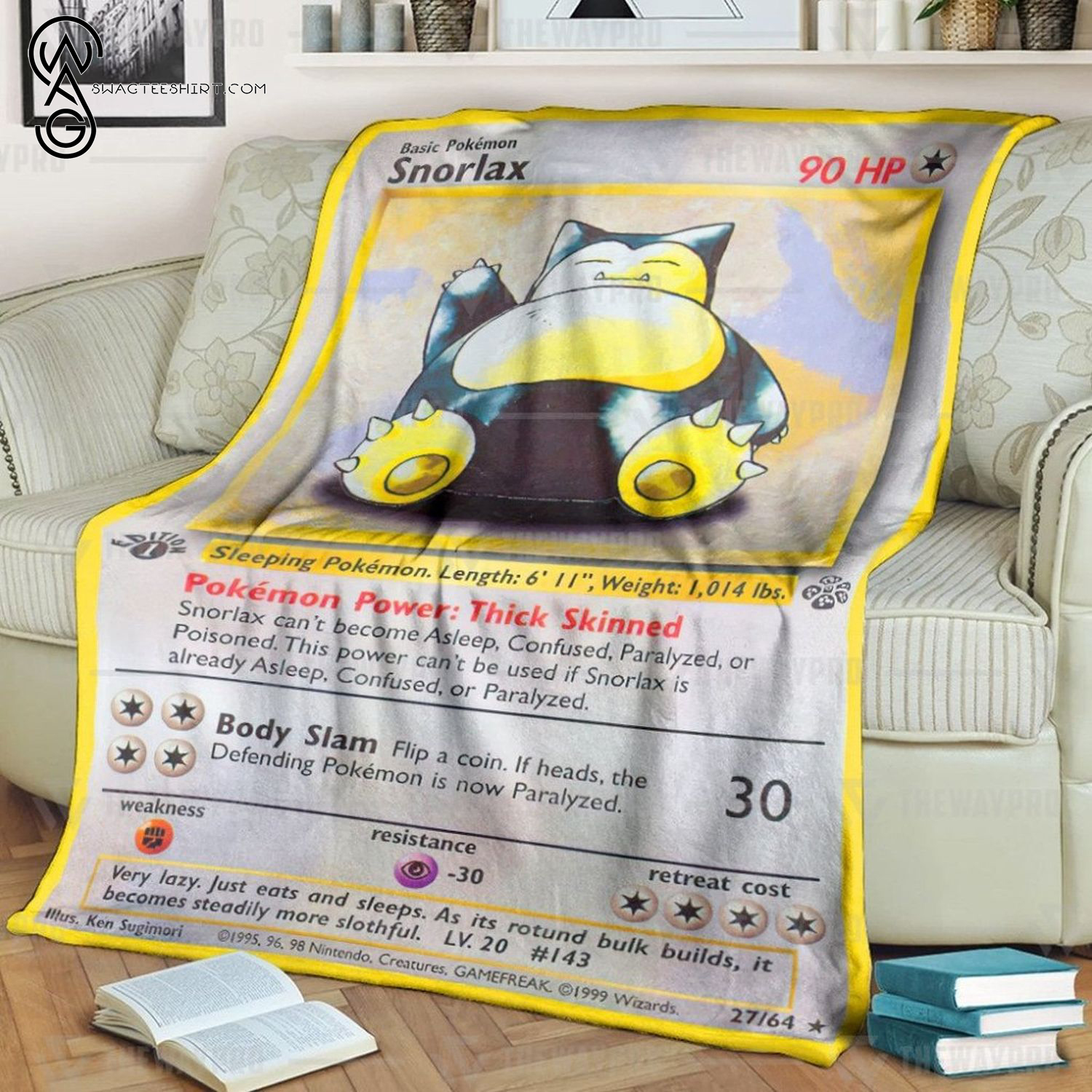Basic Pokemon Snorlax Full Printing Blanket Basic Pokemon Snorlax Full Printing Blanket