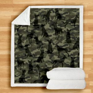 Belgian Malinois Camo Blanket