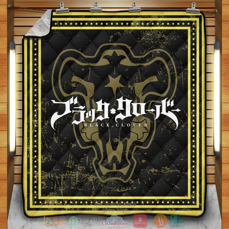 Black Clover Bulls Quilt Blanket Black Clover Bulls Quilt Blanket