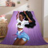 Black African Girl Blanket 528