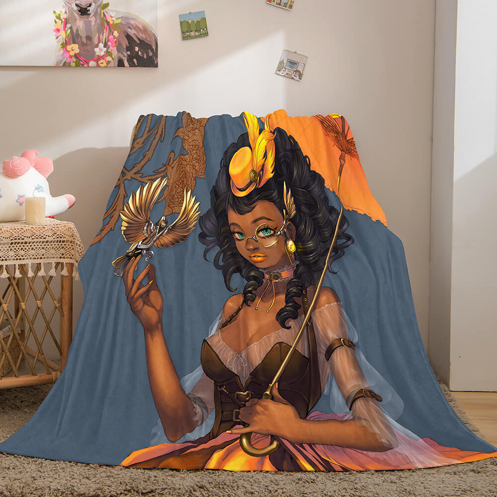 Black African Girl Blanket 866 Black African Girl Blanket 866