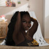 Black African Girl Blanket 649