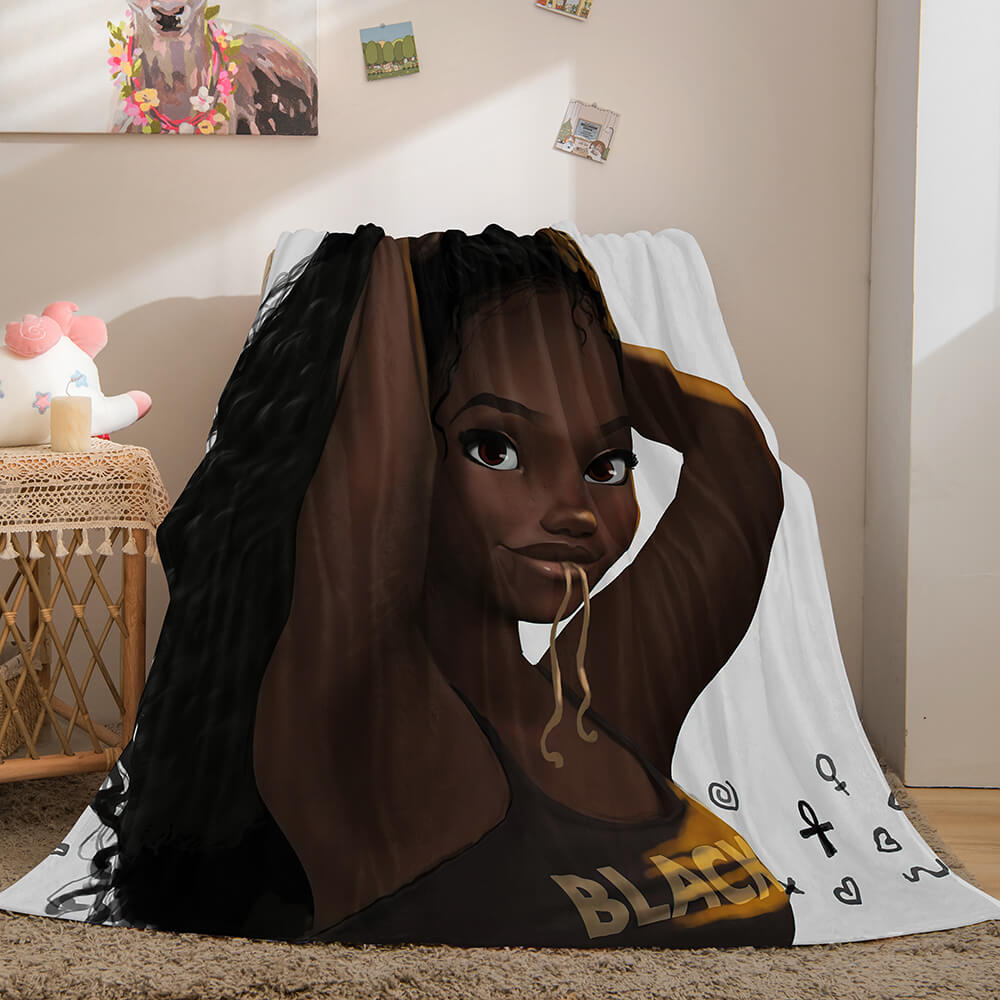 Black African Girl Blanket 649 Black African Girl Blanket 649