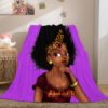 Black African Girl Blanket 716