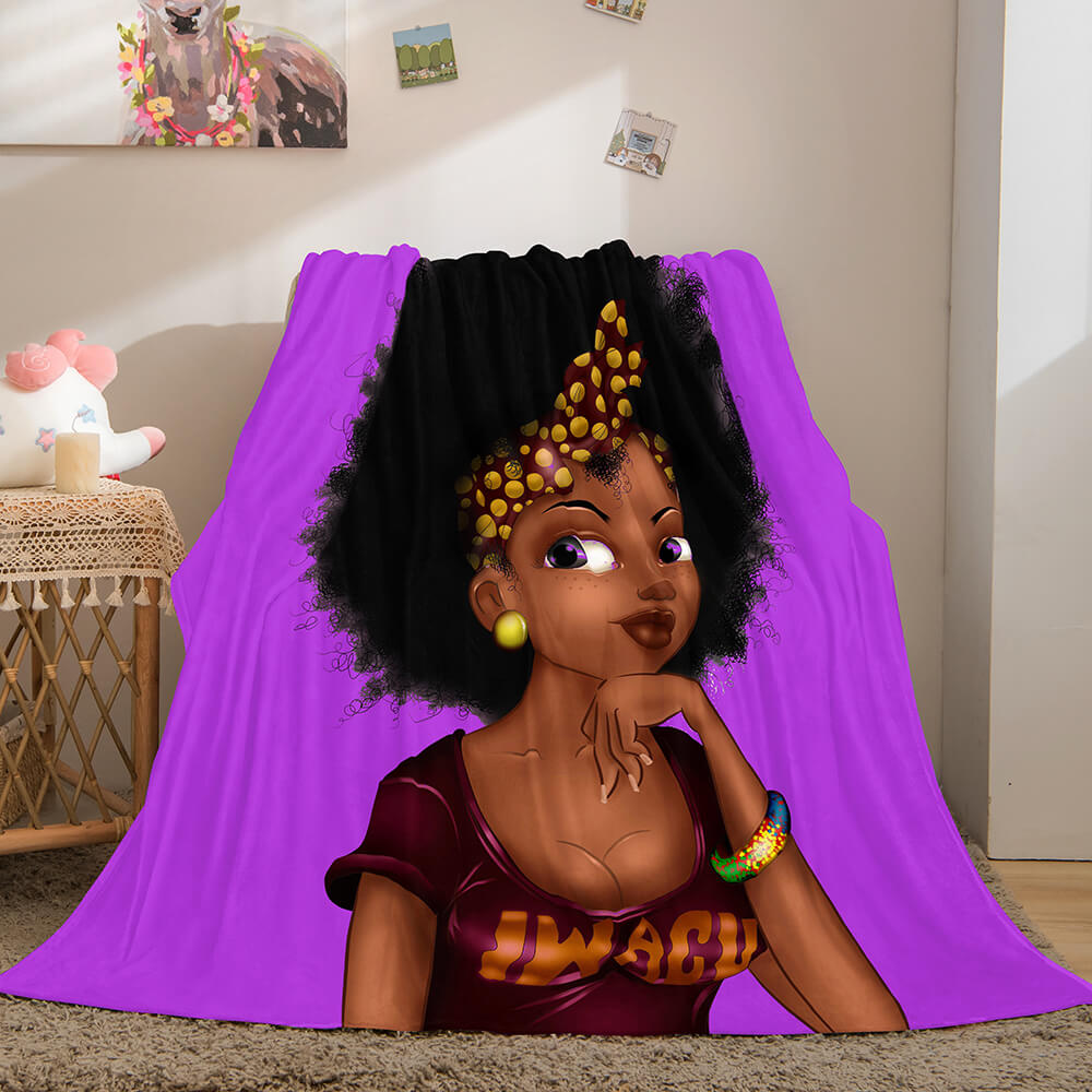 Black African Girl Blanket 716 Black African Girl Blanket 716