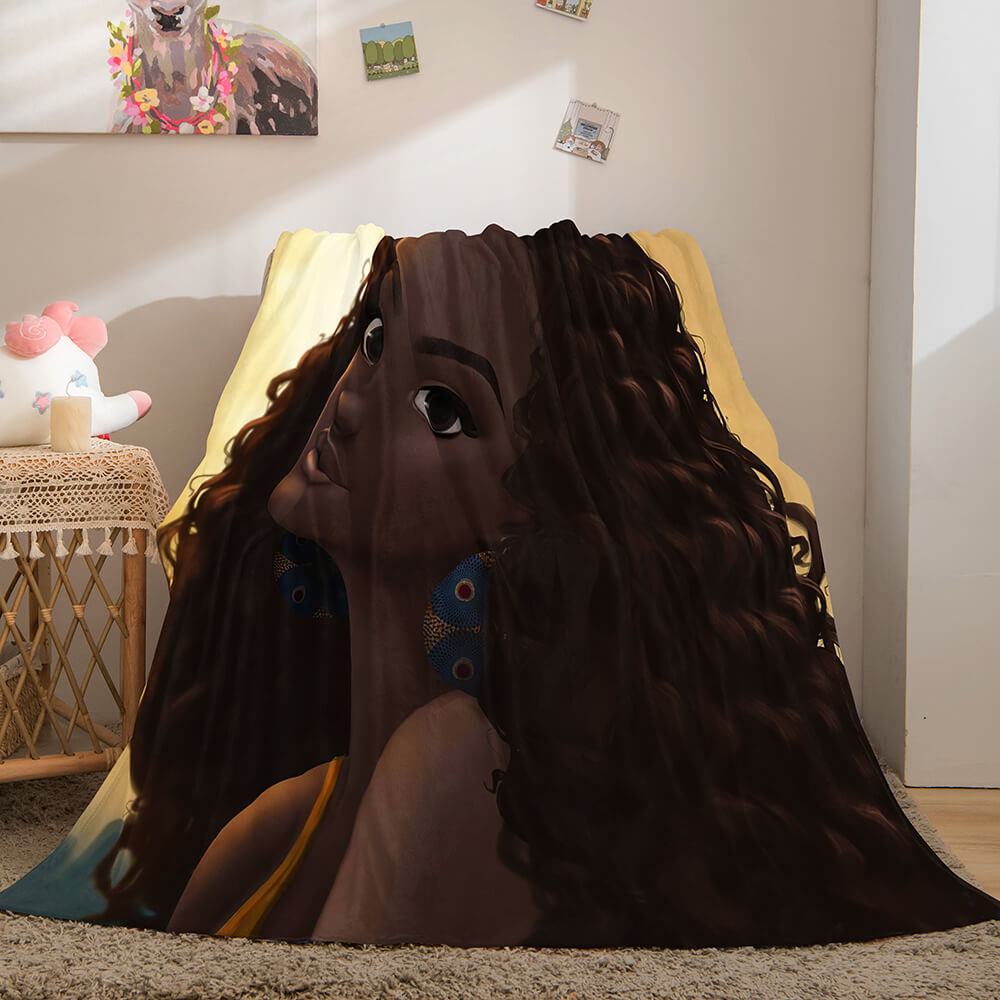 Black African Girl Blanket 720 Black African Girl Blanket 720