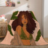Black African Girl Blanket 884