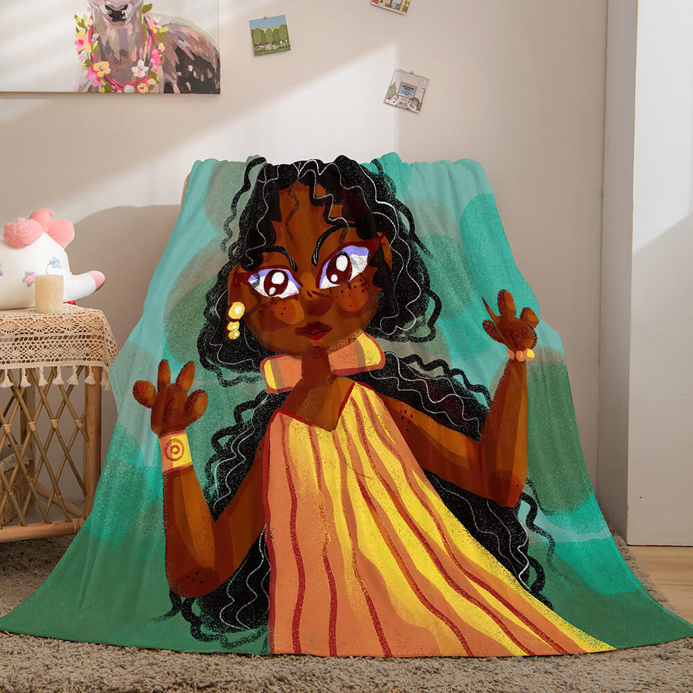 Black African Girl Blanket 268 Black African Girl Blanket 268