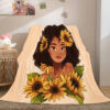 Black African Girl Blanket 687