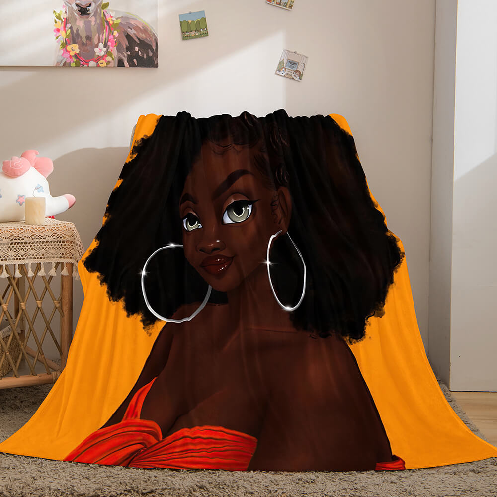 Black African Girl Blanket 908 Black African Girl Blanket 908