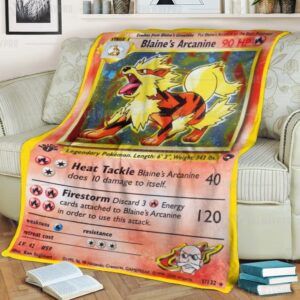 Blaines Arcanine Pokemon Blanket